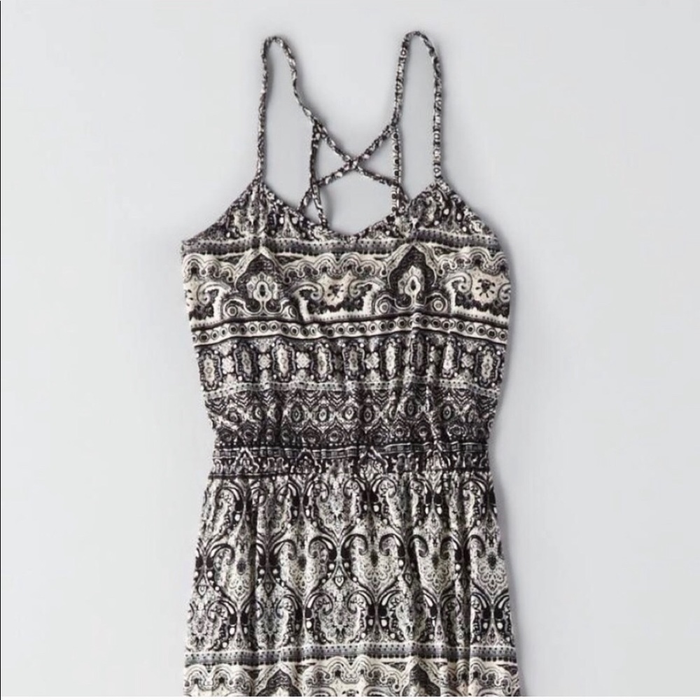 AEO Soft & Sexy Maxi Dress Black White